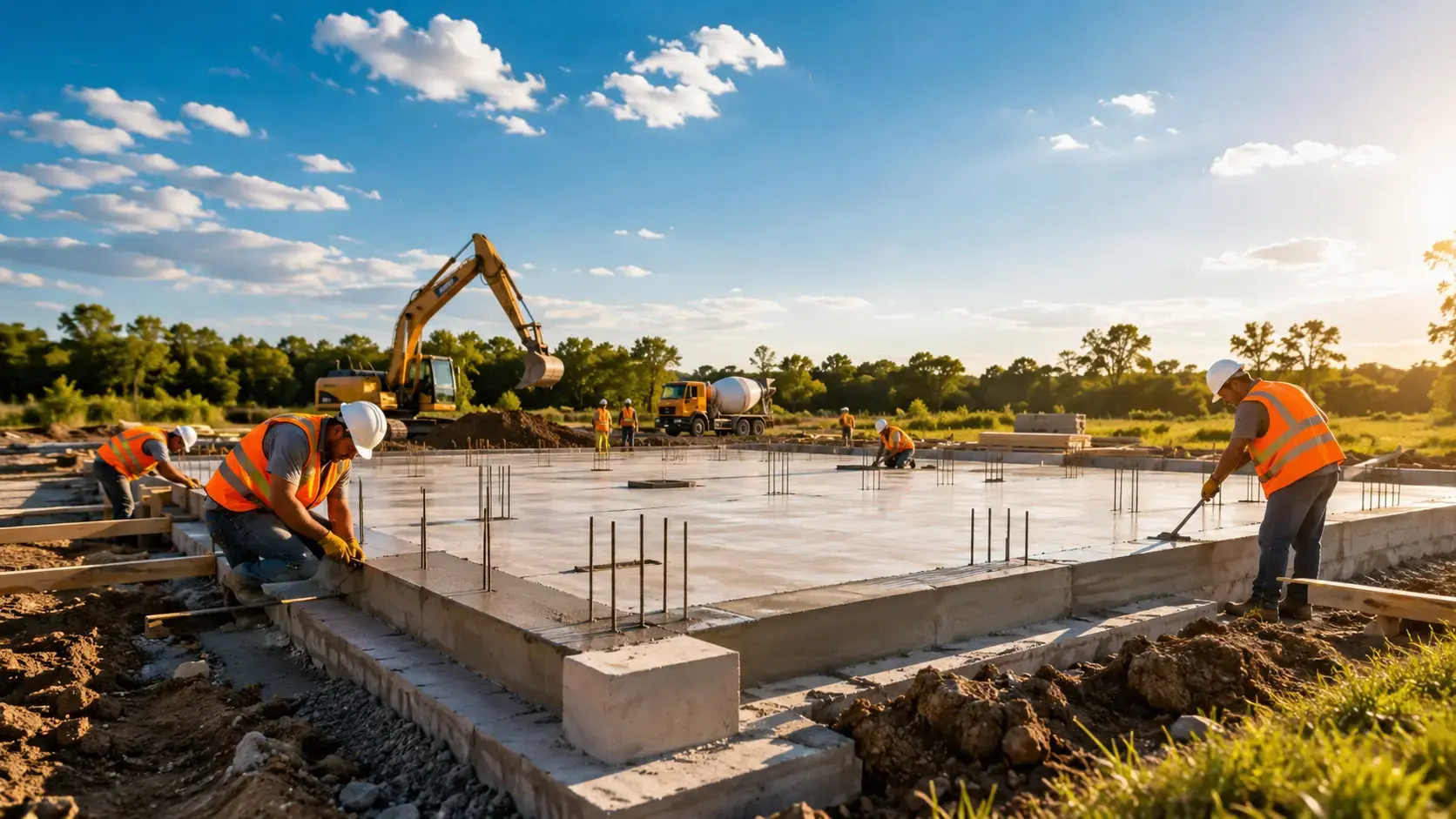 Фундамент под ключ в Тюмени Строительство монолитного фундамента в Тюмени бригадой ре:строй